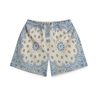 BRAVEST STUDIOS SHORT 'PAISLEY SCREENPRINT CREAM'