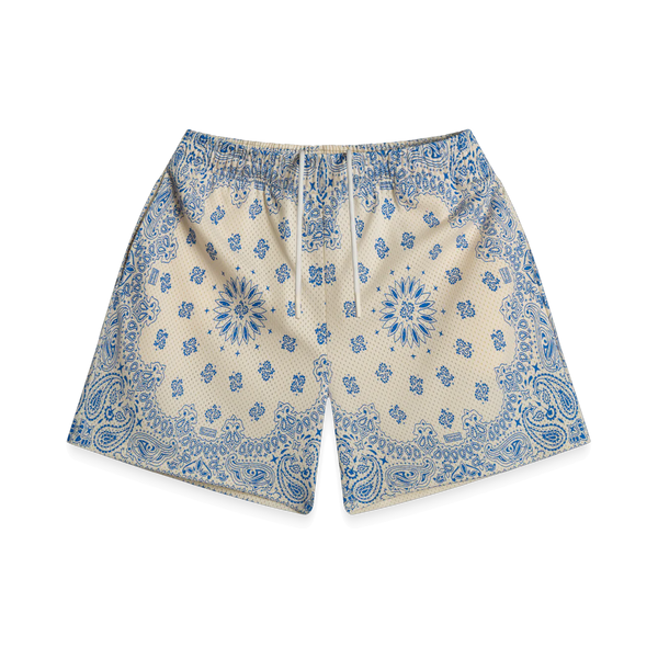BRAVEST STUDIOS SHORT 'PAISLEY SCREENPRINT CREAM'