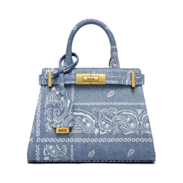 NDG PARIS BAG '250MM DENIM BANDANA'