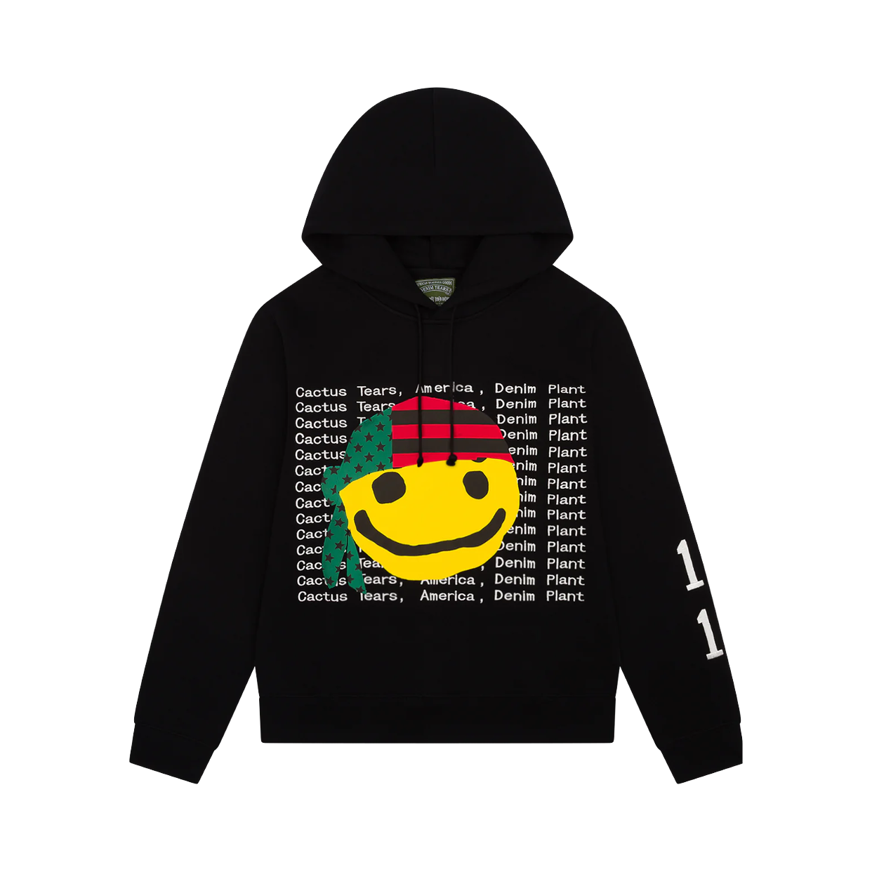 DENIM TEARS HOODIE 'CACTUS TEARS SMILE BLACK'