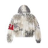 VALE FOREVER HOODIE 'ZIPUP CHEETAH GREY'