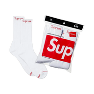 SUPREME SOCKS 'HANES WHITE 4PACK'