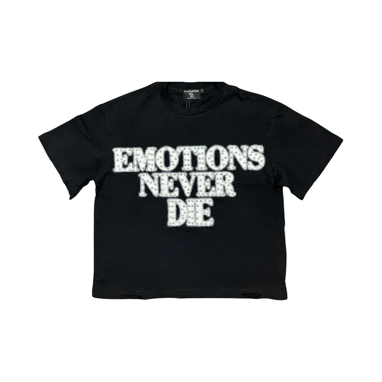 MIXED EMOTIONS TEE 'END RHINESTONE BLACK'