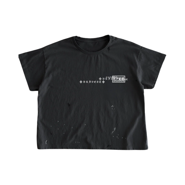 BRAVEST STUDIOS TEE 'LOGOS FADED VINTAGE BLACK'