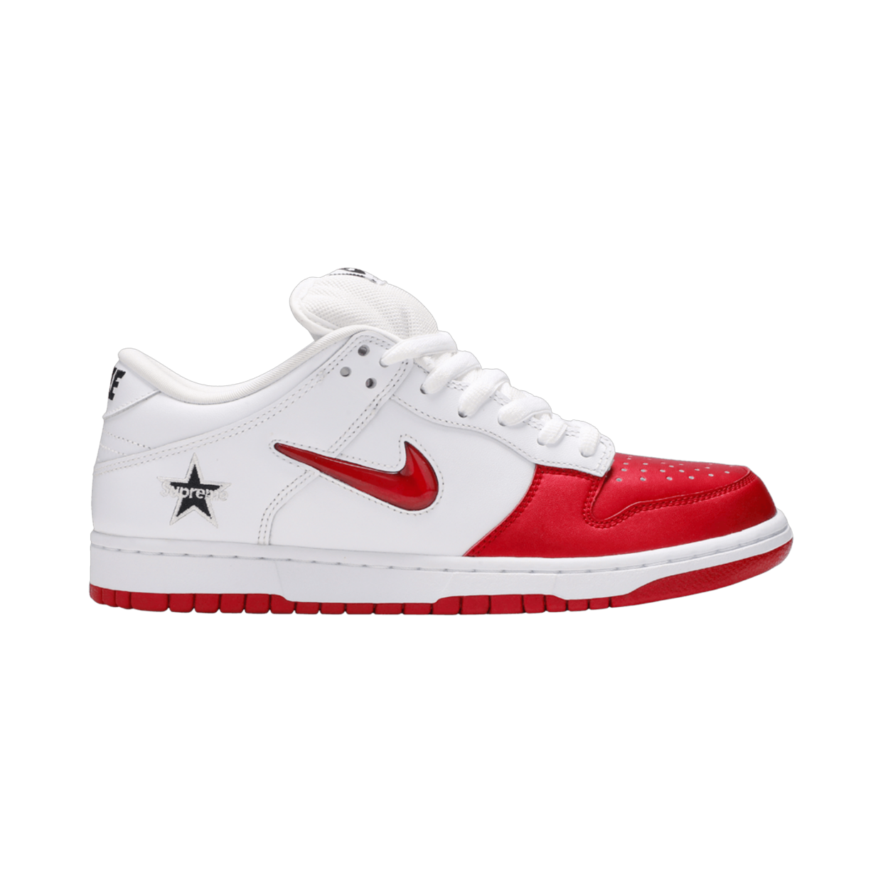 NIKE DUNK LOW 'SB SUPREME WHITE RED JEWEL'