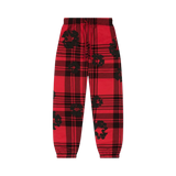 DENIM TEARS PANTS 'PLAID WREATH RED'