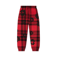 DENIM TEARS PANTS 'PLAID WREATH RED'