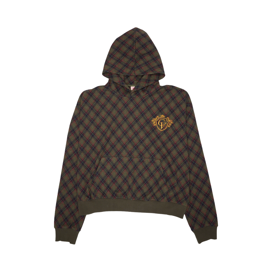 AZVA HOODIE 'CACTUS PLAID'