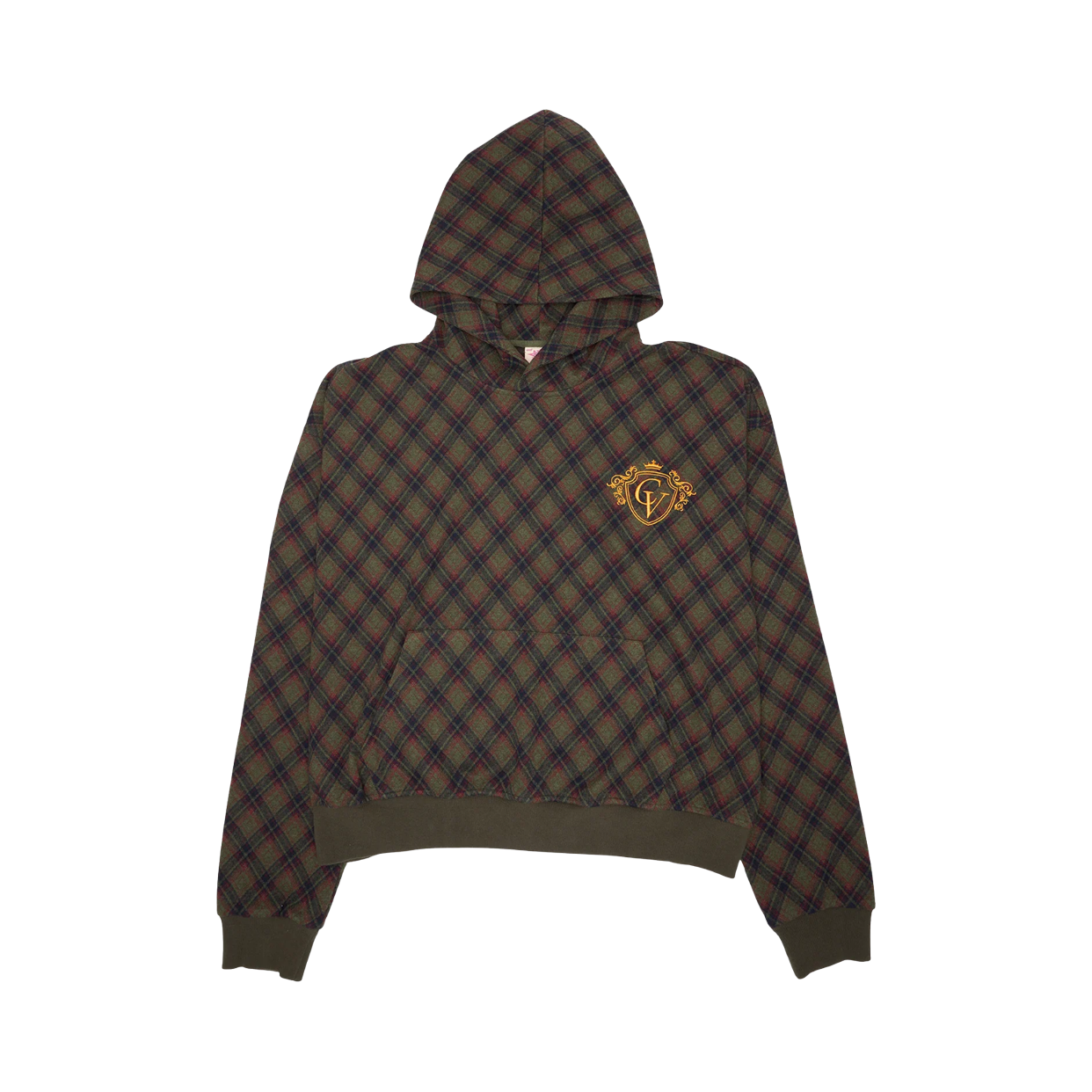 AZVA HOODIE 'CACTUS PLAID'