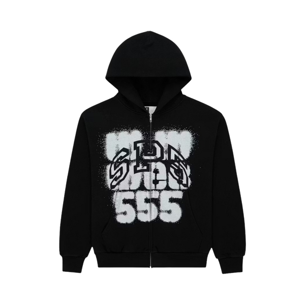 SPIDER HOODIE 'ZIP SP555 BLACK'