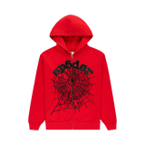 SPIDER HOODIE 'ZIP WEB RED'