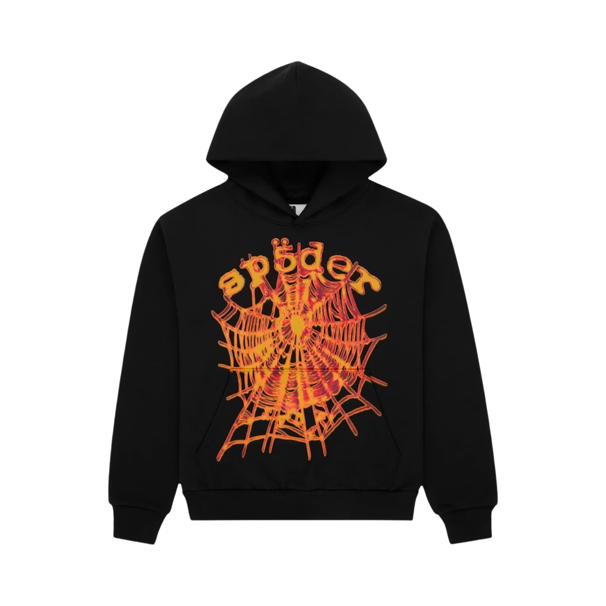 SPIDER HOODIE 'OG WEB V2 BLACK ORANGE'