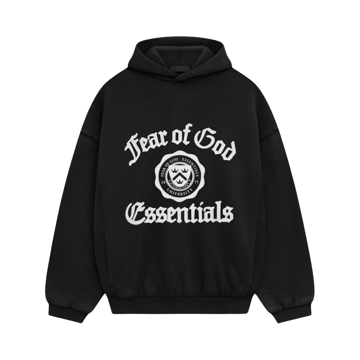 ESSENTIALS HOODIE 'VINTAGE SHRUNKEN BLACK'