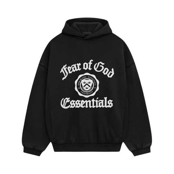 ESSENTIALS HOODIE 'VINTAGE SHRUNKEN BLACK'