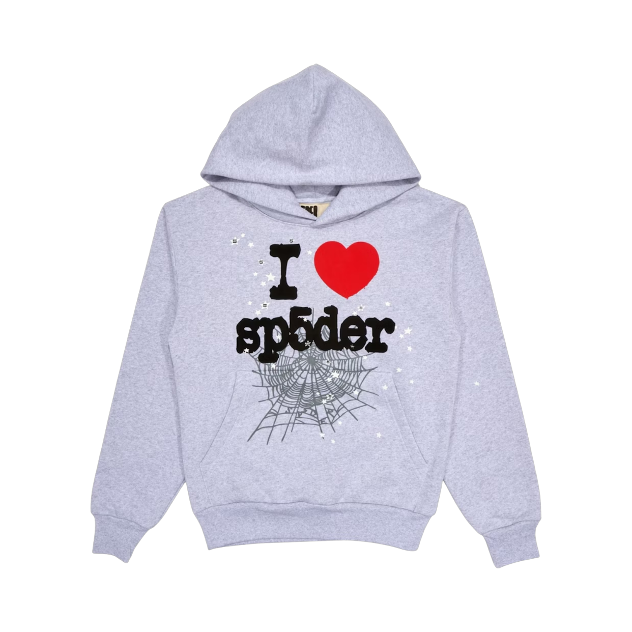 SPIDER HOODIE 'I HEART HEATHER GREY'