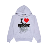 SPIDER HOODIE 'I HEART HEATHER GREY'