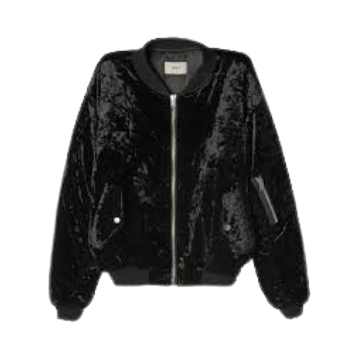 VAGUE STUDIOS BOMBER JACKET 'CRUSHED VELVET BLACK'