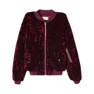VAGUE STUDIOS BOMBER JACKET 'CRUSHED VELVET MERLOT'