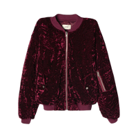VAGUE STUDIOS BOMBER JACKET 'CRUSHED VELVET MERLOT'