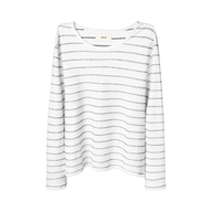 VAGUE STUDIOS LONGSLEEVE 'SINGLE STITCH STRIPED WHITE'