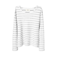 VAGUE STUDIOS LONGSLEEVE 'SINGLE STITCH STRIPED WHITE'