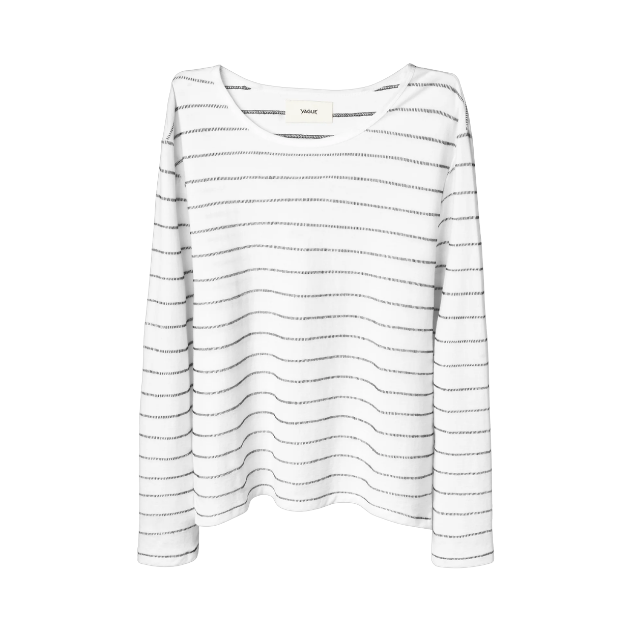 VAGUE STUDIOS LONGSLEEVE 'SINGLE STITCH STRIPED WHITE'