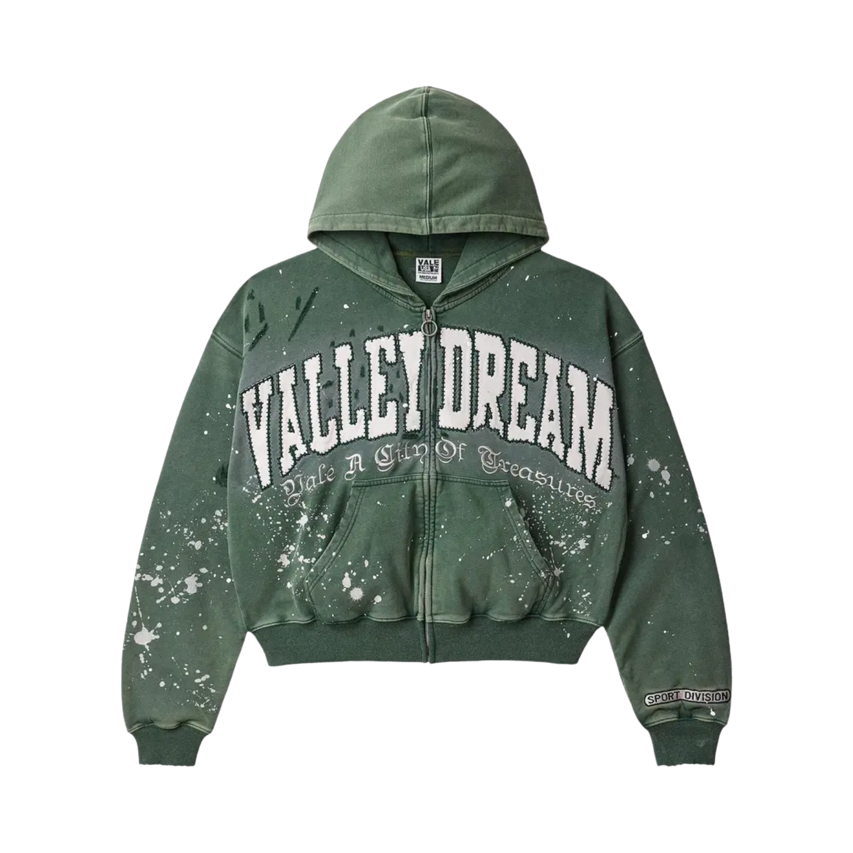 VALE FOREVER HOODIE 'ZIP-UP PINE PAINT'