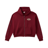 AZVA ZIP HOODIE 'CRYSTAL CACTUS RED'