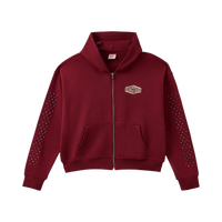 AZVA ZIP HOODIE 'CRYSTAL CACTUS RED'