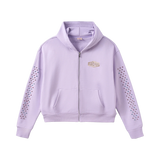 AZVA ZIP HOODIE 'CRYSTAL CACTUS LAVENDER'