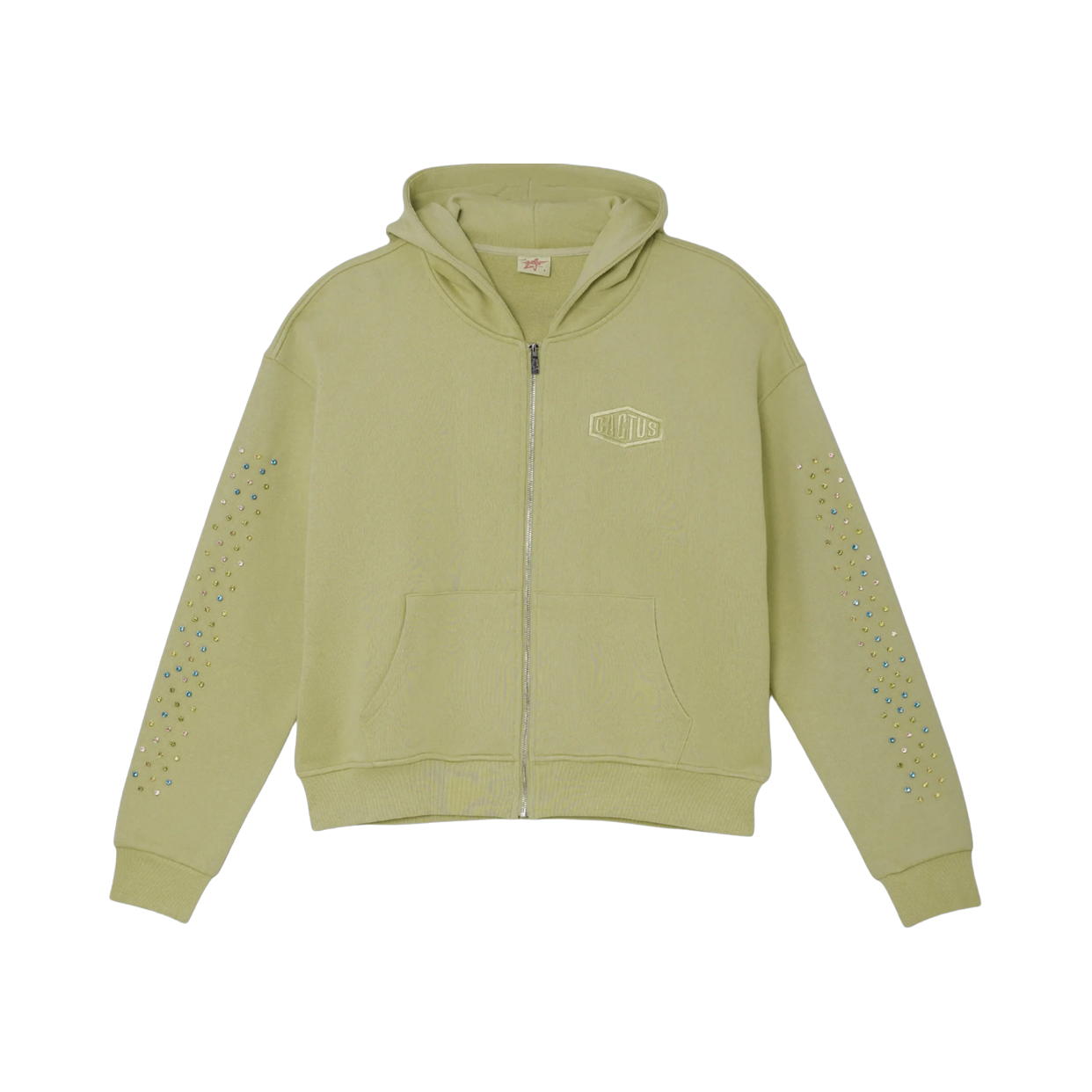 AZVA ZIP HOODIE 'CRYSTAL CACTUS MINT'