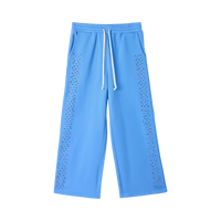 AZVA PANT 'CRYSTAL CACTUS BLUE'