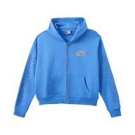 AZVA ZIP HOODIE 'CRYSTAL CACTUS BLUE'