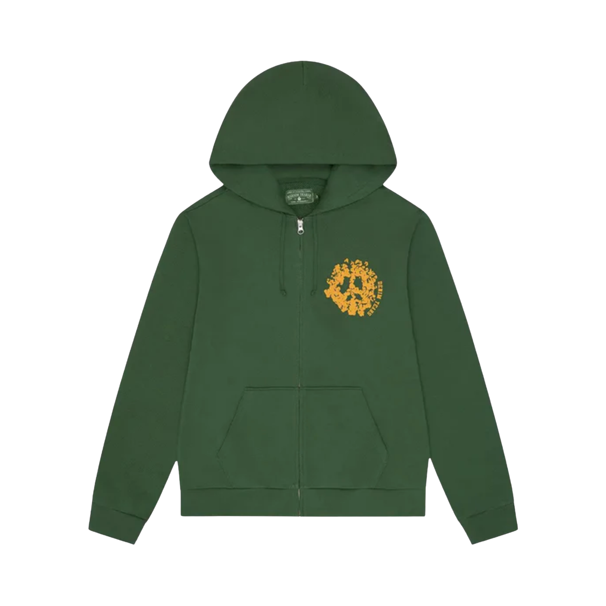 DENIM TEARS ZIP HOODIE 'UNIVERSITY GREEN'