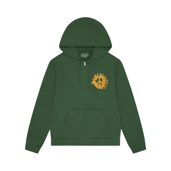 DENIM TEARS ZIP HOODIE 'UNIVERSITY GREEN'