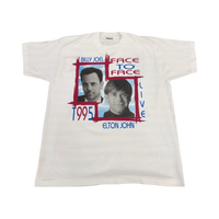 VINTAGE TEE 'BILLY JOEL X ELTON JOHN WHITE'