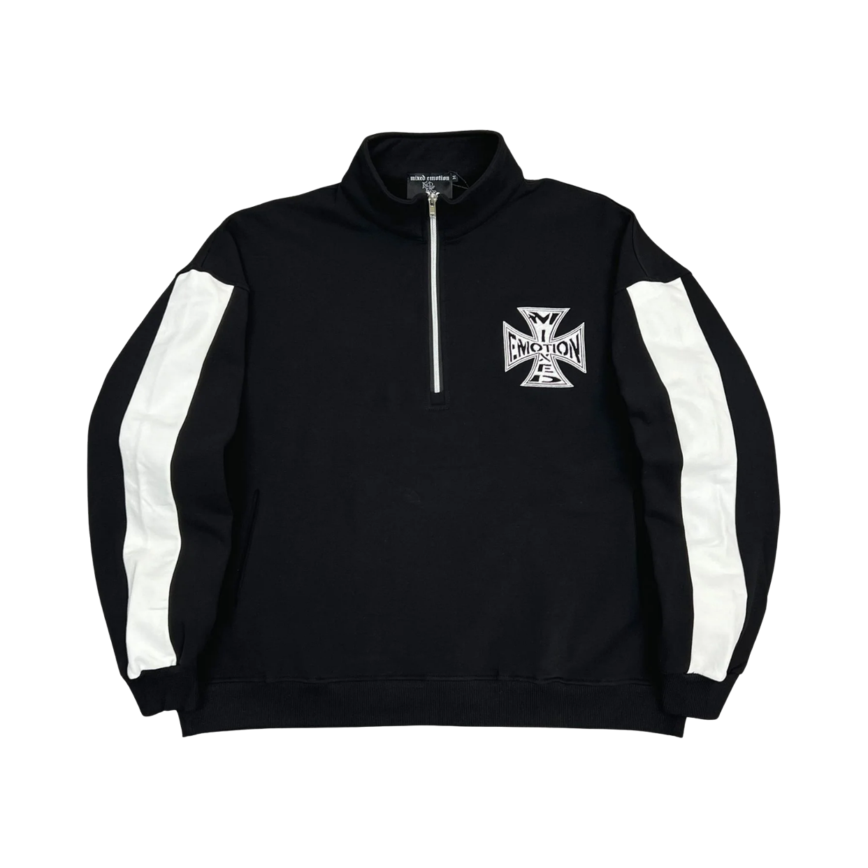 MIXED EMOTIONS QUARTER ZIP 'BLACK'