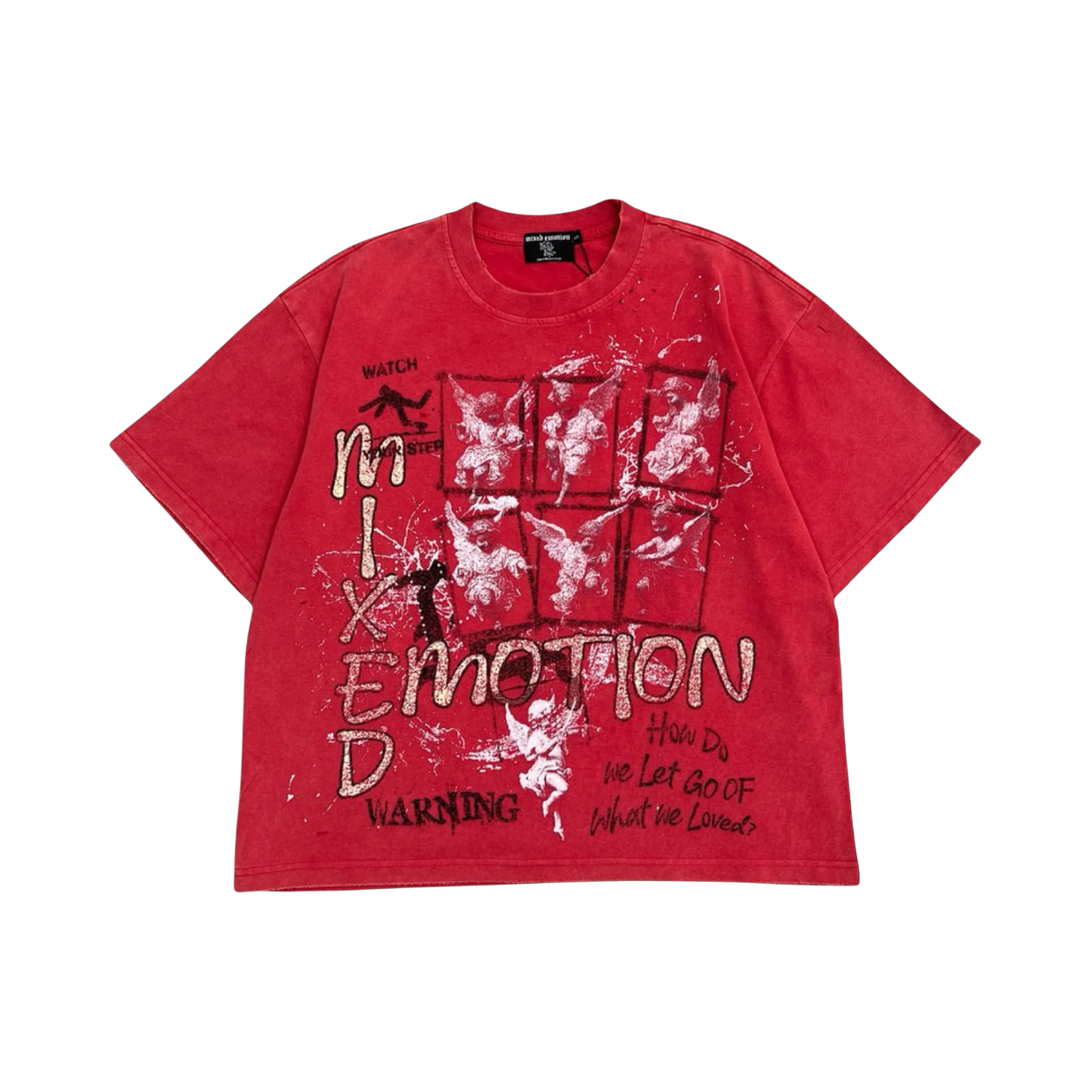 MIXED EMOTIONS TEE 'CRIMSON RED'