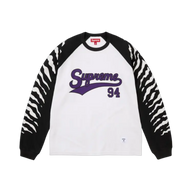 SUPREME LONGSLEEVE 'TIGER RAGLAN WHITE PURPLE'