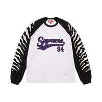 SUPREME LONGSLEEVE 'TIGER RAGLAN WHITE PURPLE'