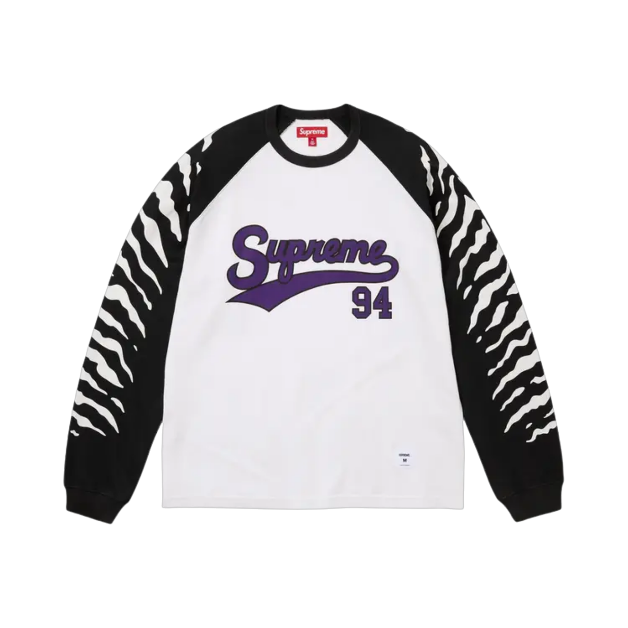 SUPREME LONGSLEEVE 'TIGER RAGLAN WHITE PURPLE'