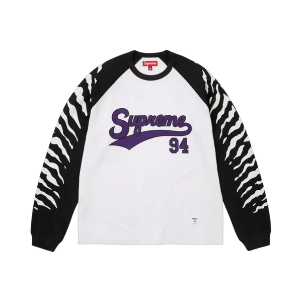 SUPREME LONGSLEEVE 'TIGER RAGLAN WHITE PURPLE'