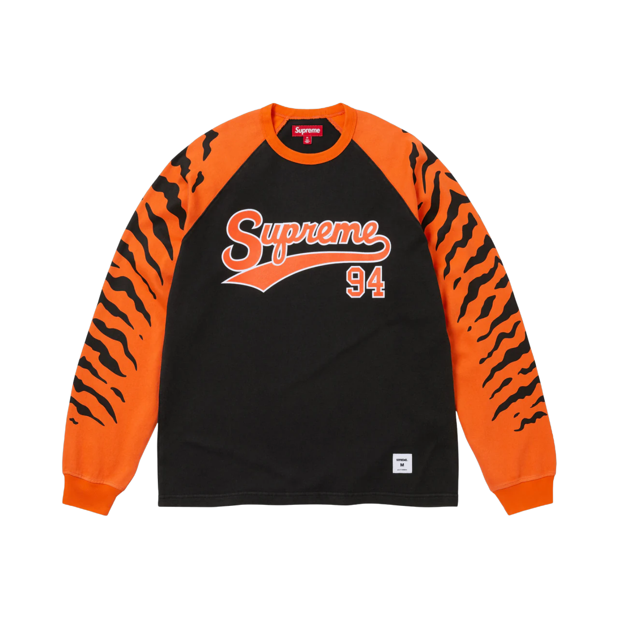 SUPREME LONGSLEEVE 'TIGER RAGLAN ORANGE BLACK'