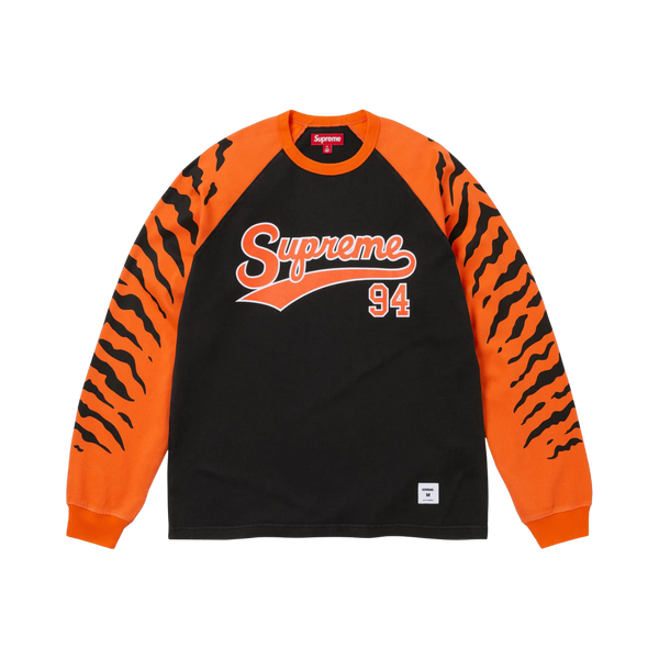 SUPREME LONGSLEEVE 'TIGER RAGLAN ORANGE BLACK'