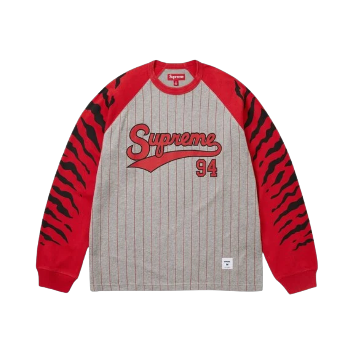 SUPREME LONGSLEEVE 'TIGER RAGLAN HEATHER GRAY'
