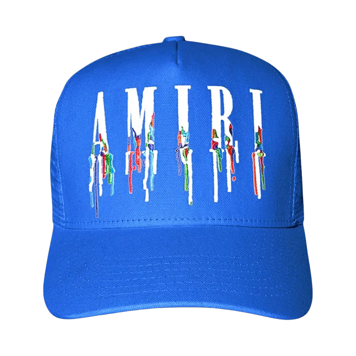 AMIRI HAT 'PAINT DRIP TRUCKER BLUE'