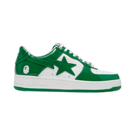 BAPE BAPESTA LOW 'PATENT LEATHER GREEN WHITE'