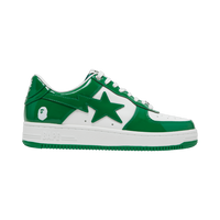 BAPE BAPESTA LOW 'PATENT LEATHER GREEN WHITE'