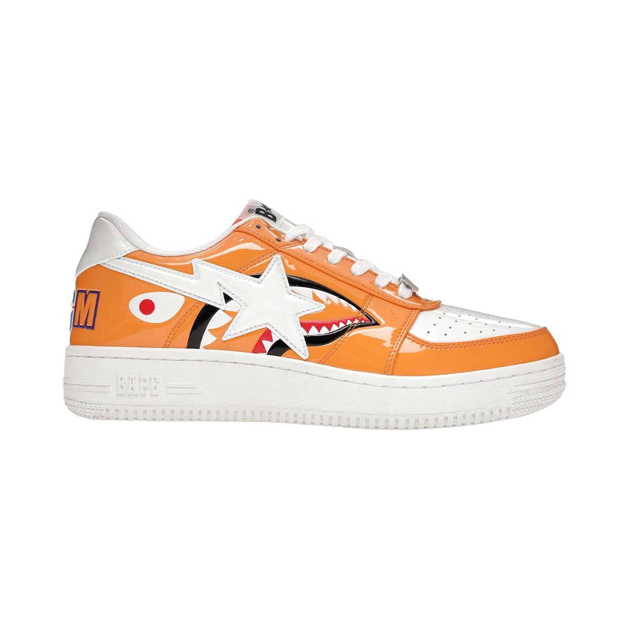 BAPE BAPESTA LOW 'COLOR BLOCK SHARK ORANGE'