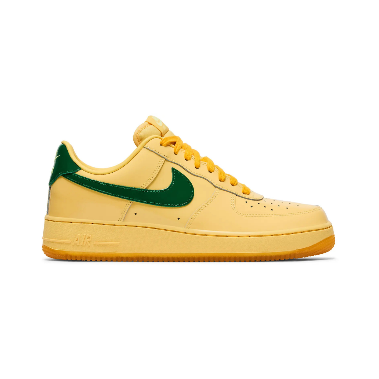 NIKE AIR FORCE 1 LOW 'PATENT LEATHER TOPAZ GOLD PINE GREEN'